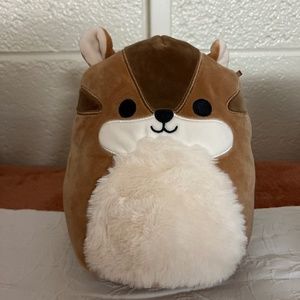 squishmallow Melzie the chipmunk brown fluffy belly size 8 inches